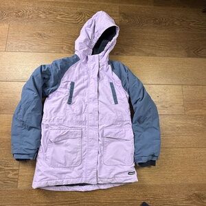 Lands End Girls Squall Parka Ski Jacket, Insulated, Purple, L (14), Winter, Snow